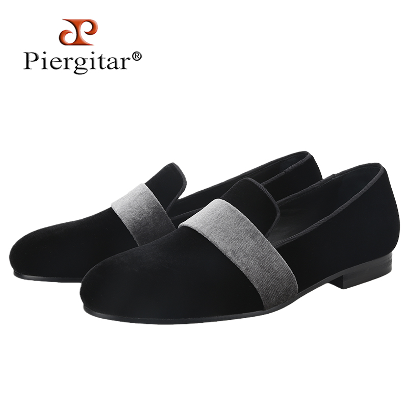 Men Shoes Models - Piergitar Britischer Stil Luxuriöse Mehrfarbige Samt-Loafer
