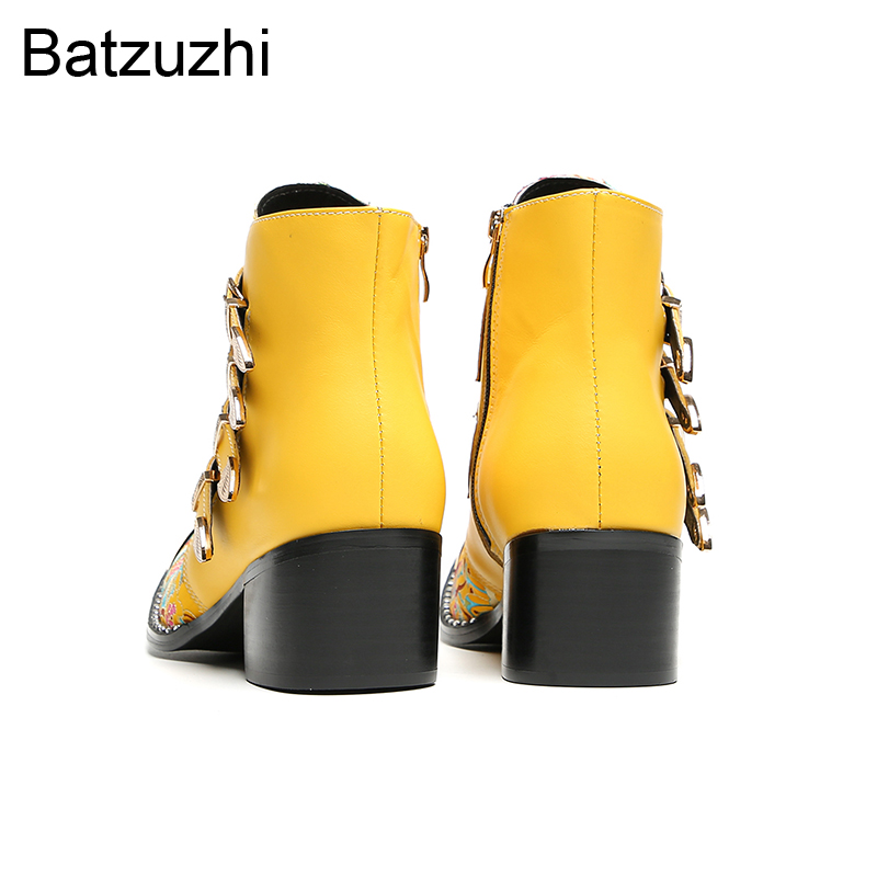 Men Shoes For Wedding - Batzuzhi 6,5 cm Absatz Modische Gelbe