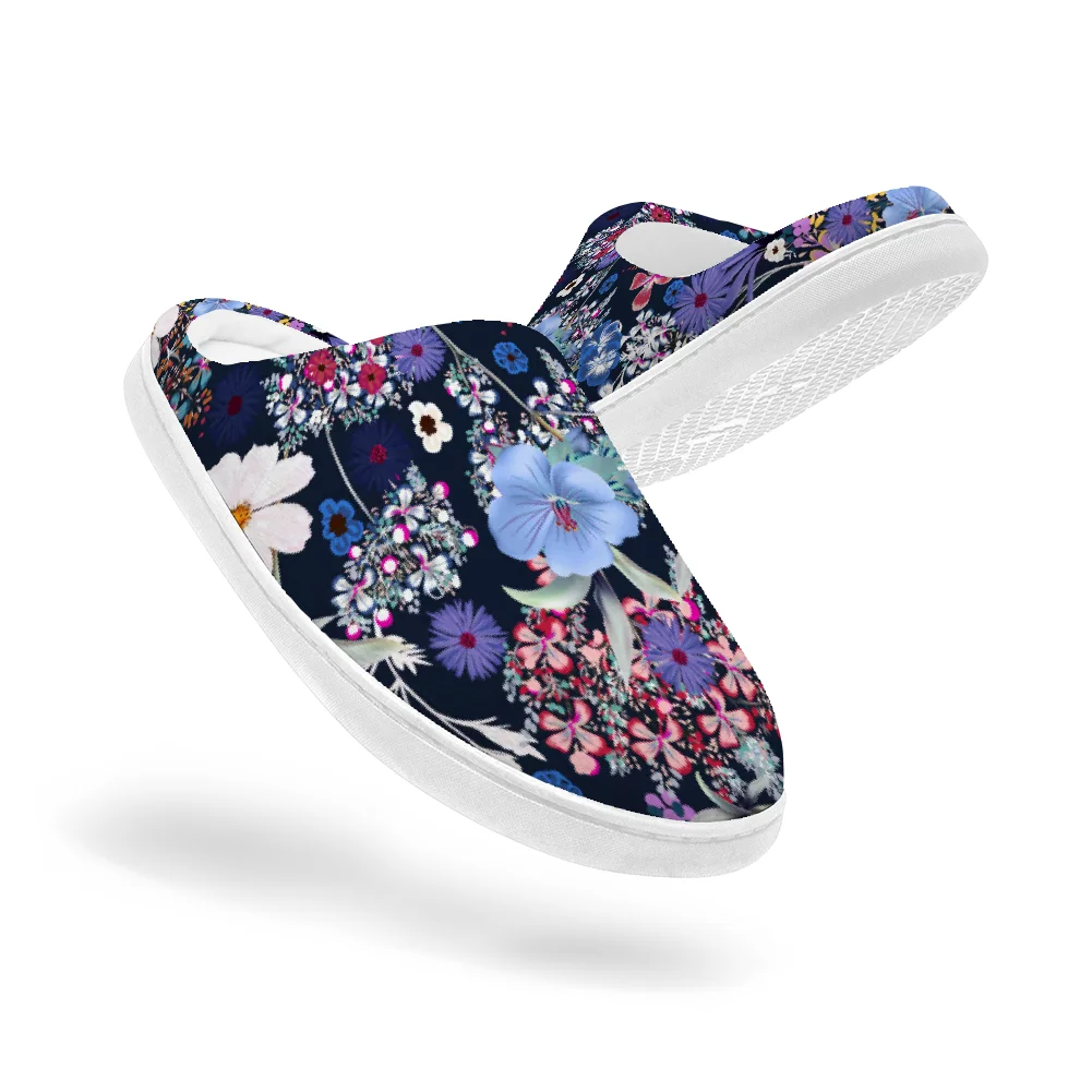 Men Shoes High - Klassische Baumwoll-Hausschuhe mit Blumenmuster, hochwertige, warme