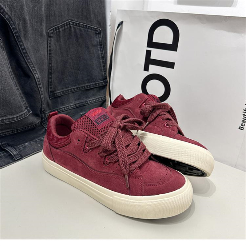 Men'S Shoes Target - Rote Canvas-Schuhe für Herren, Sommerliche Trendige