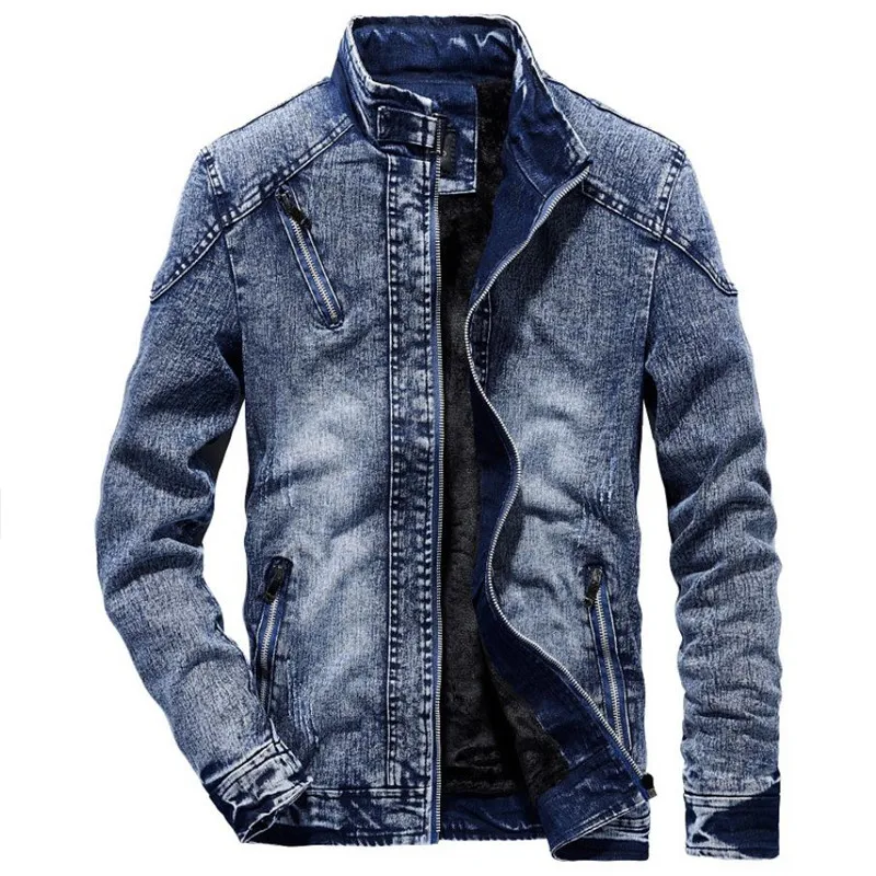 Men'S Shoes For Jeans - Denim Jacke männer Winter Plus Samt