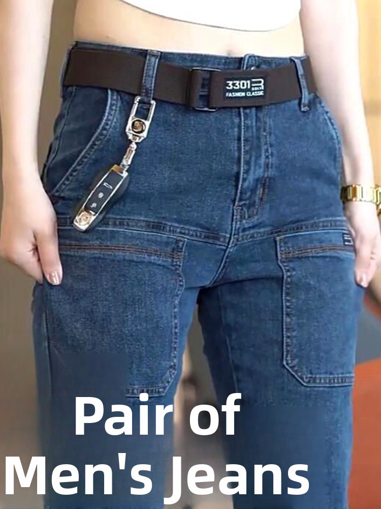 Men'S Shoes For Jeans - Slim Fit Straight Leg Denim-Jeans für