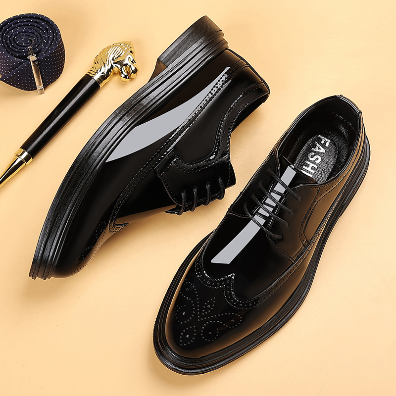 Herren-Lackleder-Brogue-Schuhe – Men Shoes For Wedding Bewertung und Preis