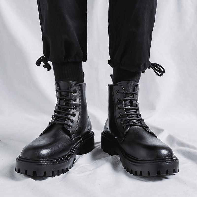 Herren High-Top Lederstiefel,  – Men'S Shoes With Height Increase Bewertung und Preis