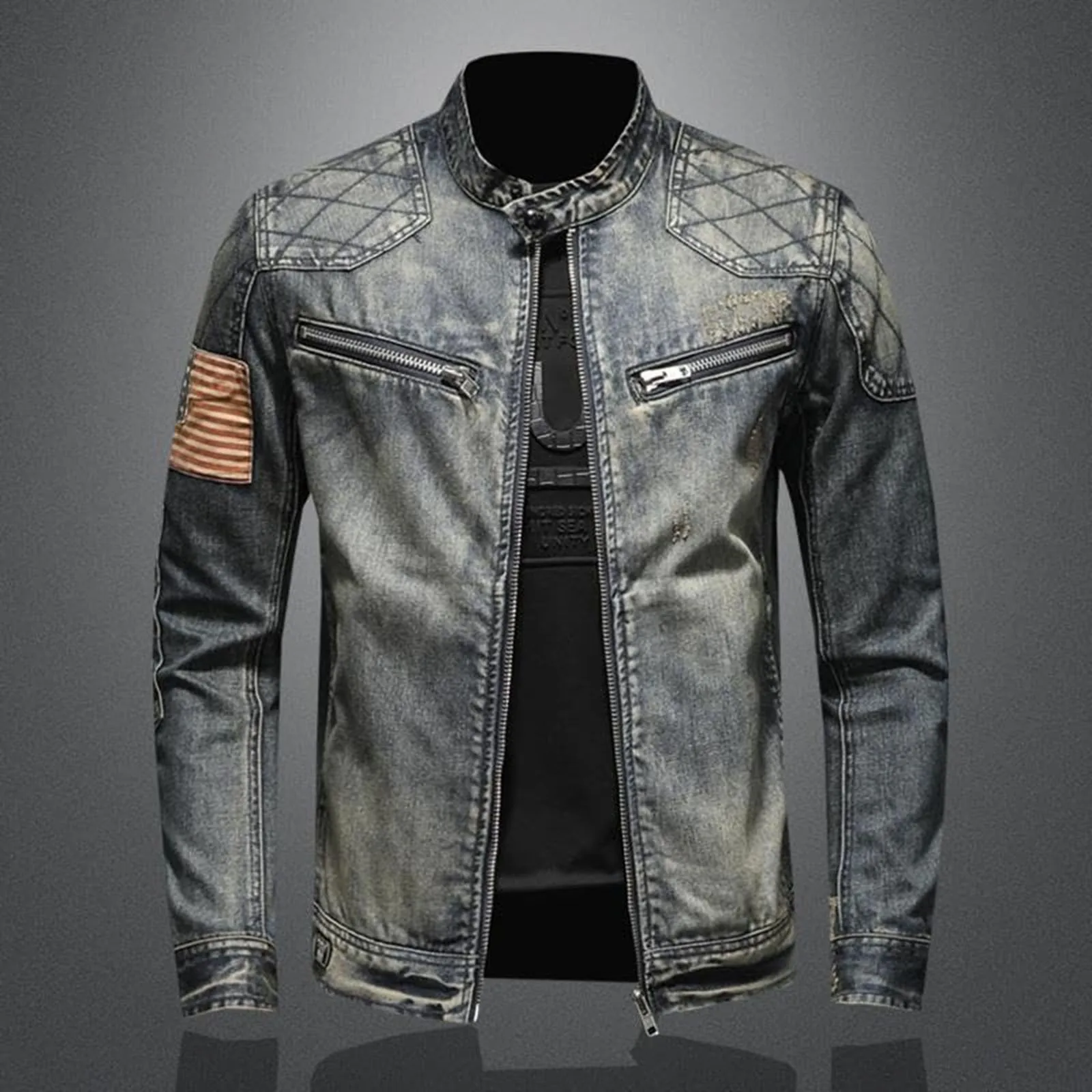 Vintage-Jeansjacke mit Reißver – Men'S Shoes For Jeans Bewertung und Preis