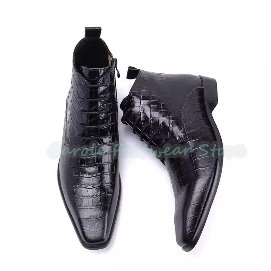 Modische Echtleder-Stiefelette – Men Shoes For Wedding Bewertung und Preis