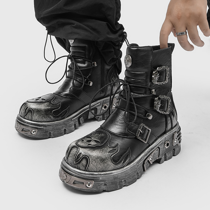 Punk-Style Retro Coole Totenko – Men'S Shoes With Height Increase Bewertung und Preis