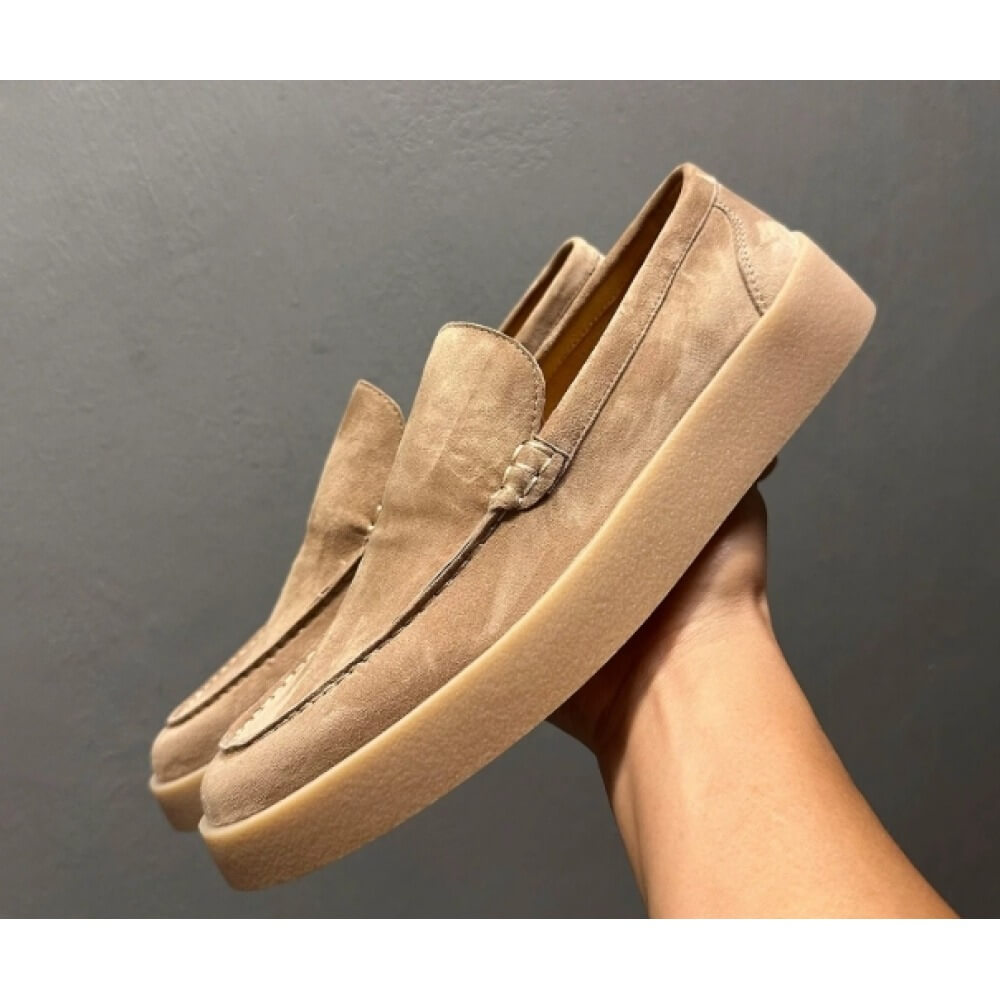 Luxuriöse beige Wildleder-Plat – Men'S Shoes Smart Bewertung und Preis