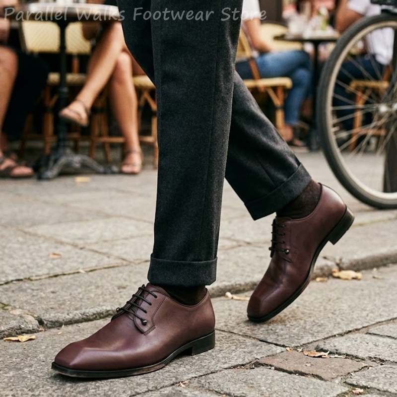 Herrenschuhe aus dunkelbraunem – Men'S Shoes Smart Bewertung und Preis